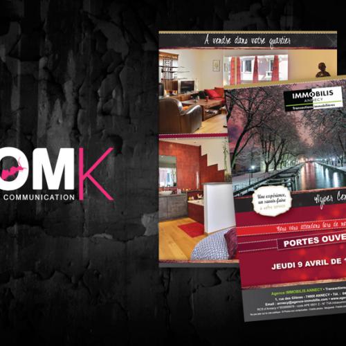 Création de flyer A5 pour l'agence immobilière Immobilis ©Fotolia.com ©Marguerat ©Immobilis